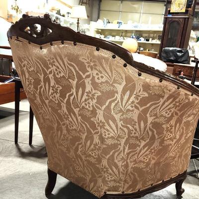 French Style Antique Side Chair; Ornate carvings.