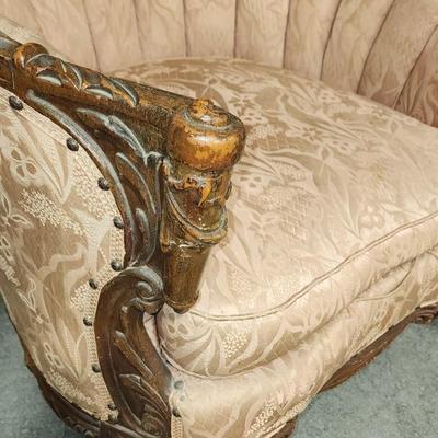 French Style Antique Side Chair; Ornate carvings.