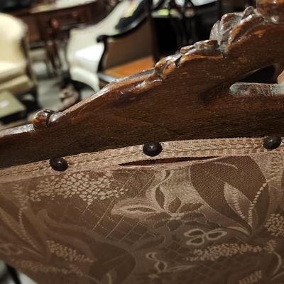 French Style Antique Side Chair; Ornate carvings.