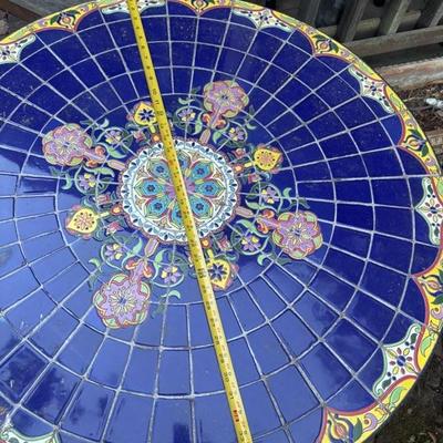 Lot 93 - Round Mosaic Tile Table