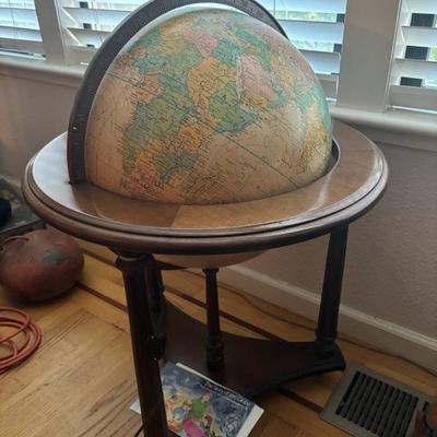 Lot 6 - Floor Globe with Light