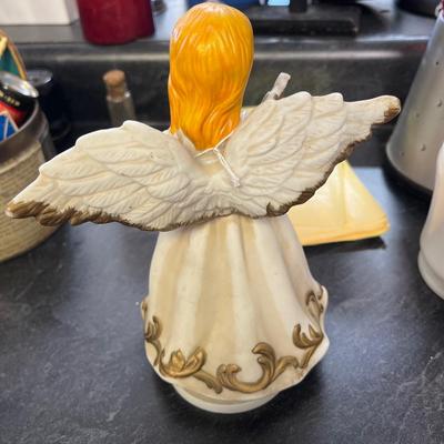 Sale Photo Thumbnail #130: Vintage angel music figurine, ceramic