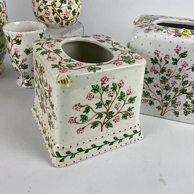 150 Handpainted Bathroom Set by KRC