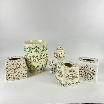 150 Handpainted Bathroom Set by KRC