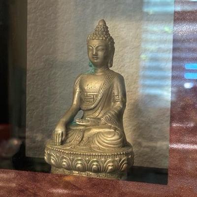 Lot 74 - Bronze Buddha, Vase, Bronze Lion Figures, more