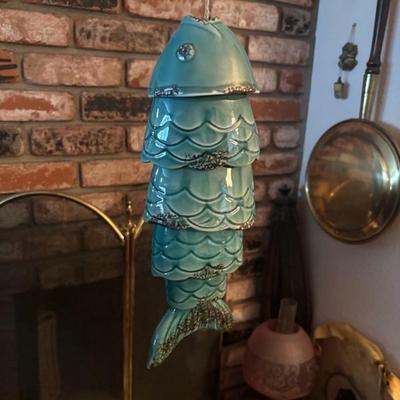 Lot 80 - Teal Fish Wind Chime