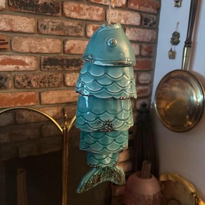 Lot 80 - Teal Fish Wind Chime