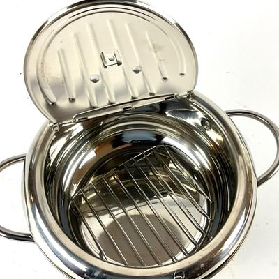 223 Stainless Steel Double Boiler Pan with Japanese Tempura Fryer