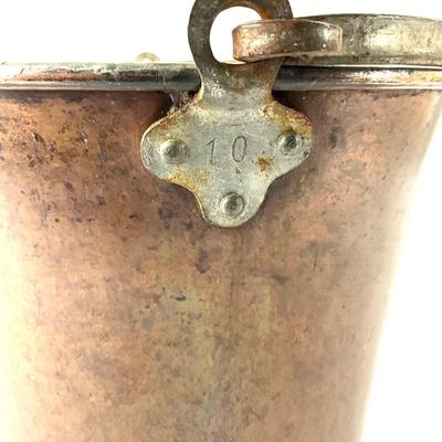 272 Antique Galvanized and Copper Bucket