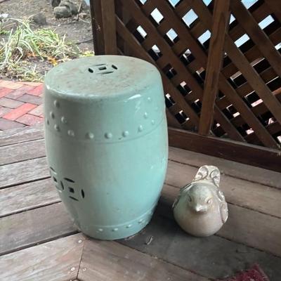 Lot 96 - Ceramic Garden Stool Side Table