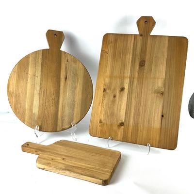273 Lot of 3 Park Hill Wooden Cutting Boards