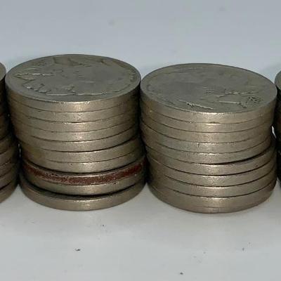Lot of 40 Mixed Date Buffalo Nickels