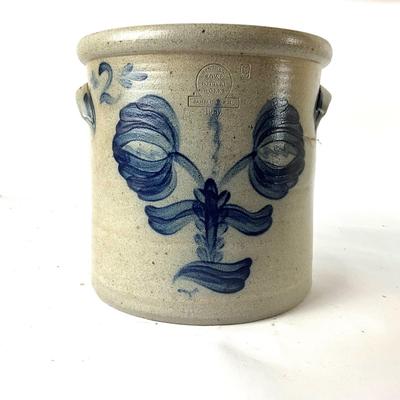278 ROWE Pottery Works Salt Glazed Crock