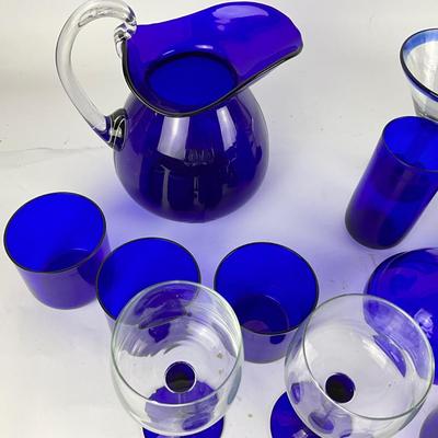 280 Large Cobalt Glassware Lot