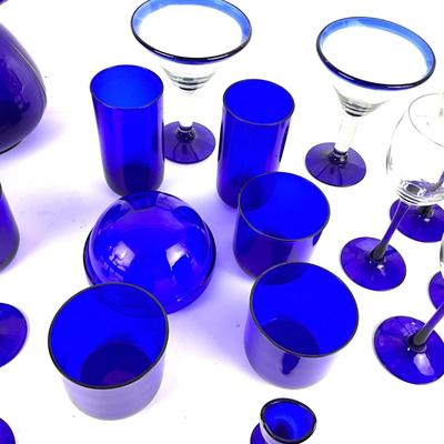 280 Large Cobalt Glassware Lot