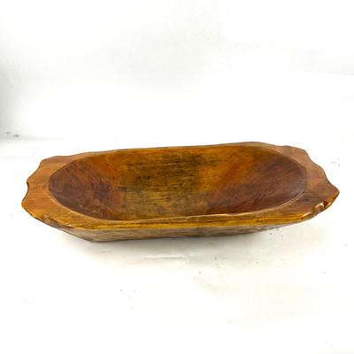281 Large Handmade Wooden Dough Bowl