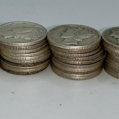 Lot of 40 Mixed Date Mercury Dimes