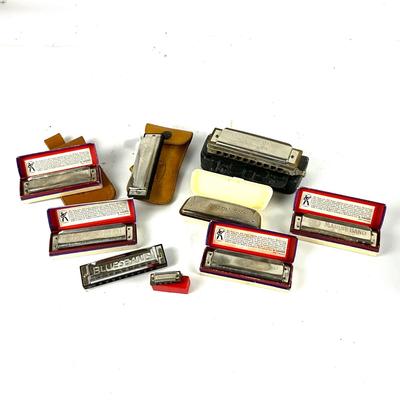 286 Large lot of 9 Homer Harmonicas
