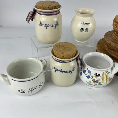 296 Large Cork Trivets and Coasters with Pottery Cork sealed containers