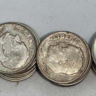 Lot of 40, 1946-64 Roosevelt Dimes