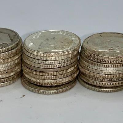 Lot of 50, 1946-64 Roosevelt Dimes