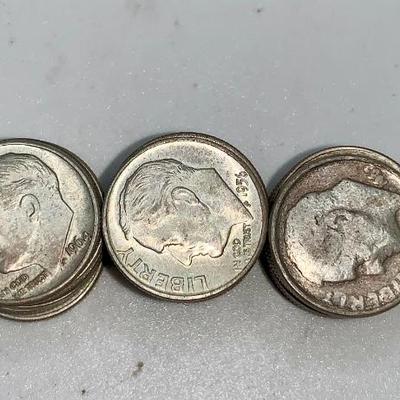 Lot of 50, 1946-64 Roosevelt Dimes