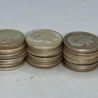 Lot of 50, 1946-64 Roosevelt Dimes