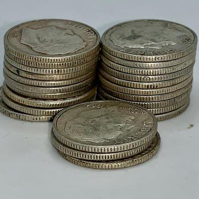 Lot of 23, 1946-64 Roosevelt Dimes