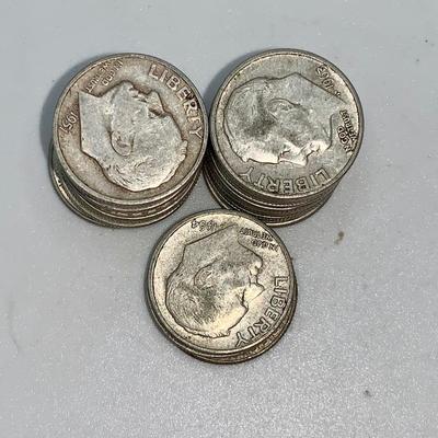 Lot of 23, 1946-64 Roosevelt Dimes