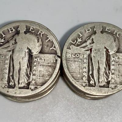 Lot of 24 Standing Liberty Quarters