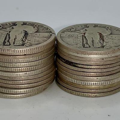 Lot of 24 Standing Liberty Quarters