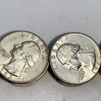 Lot of 40, 1932-64 Washington Quarters