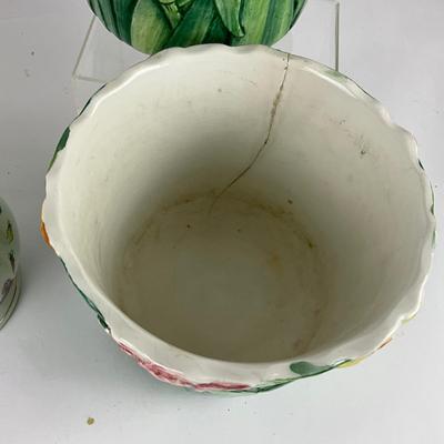 301 Lot of Floral Flower Pots