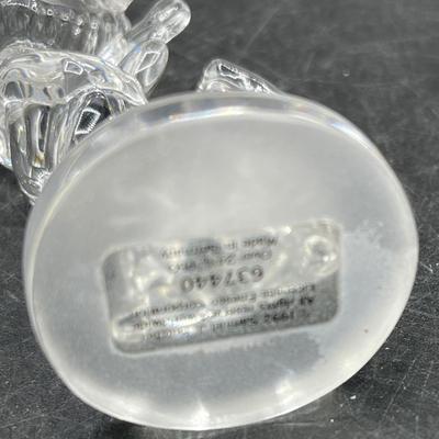 Enesco Crystal figurine and EAPG Fleur De Lis Toothpick Holder