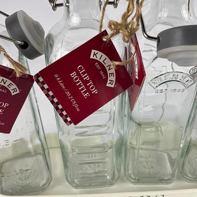 315 Lot of New Kilner Clip Top Storage Bottles