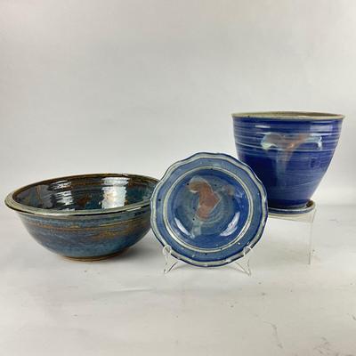 317 Lot of Pottery Bowls and Flower Pot