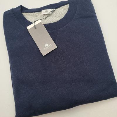 NEW Menswear Sunspel Loopback Cotton Sweat Top XXL Navy Blue Retails $170