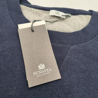NEW Menswear Sunspel Loopback Cotton Sweat Top XXL Navy Blue Retails $170