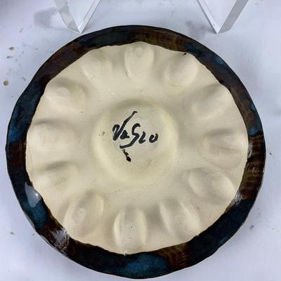 318 Set of Majolica Oyster Plates with Clam Plate