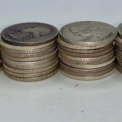 Lot of 40, 1932-64 Washington Quarters