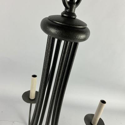 321 New Hubbardton Forge Hand Forged 6 Lamp Chandelier