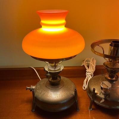 324 Vintage SVEA Swedish No.100 Kerosene Stove Turned Electric Lamps