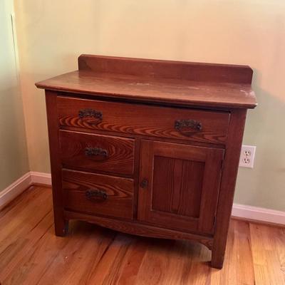 327 Antique Oak Washstand