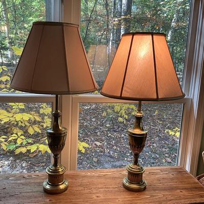 330 Pair of Brass Stiffel Lamps