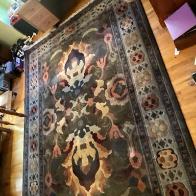 332 Mid Century Handknotted Wool Rug by Couristan Rug 8' x 11'