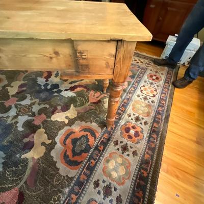 334 Rustic Scrubbed Pine Console Table