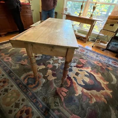 334 Rustic Scrubbed Pine Console Table