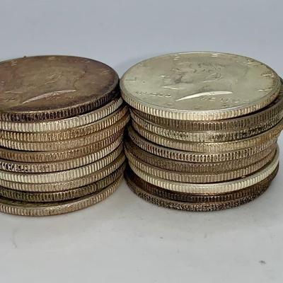 Lot of 20, 1964 Kennedy Half Dollars