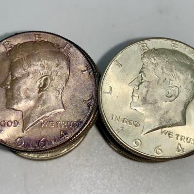 Lot of 20, 1964 Kennedy Half Dollars