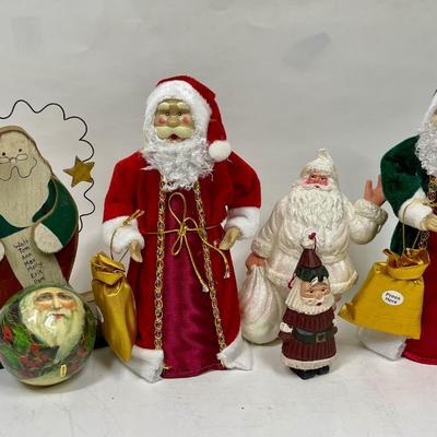 Christmas Santa Claus Lot 6 pieces